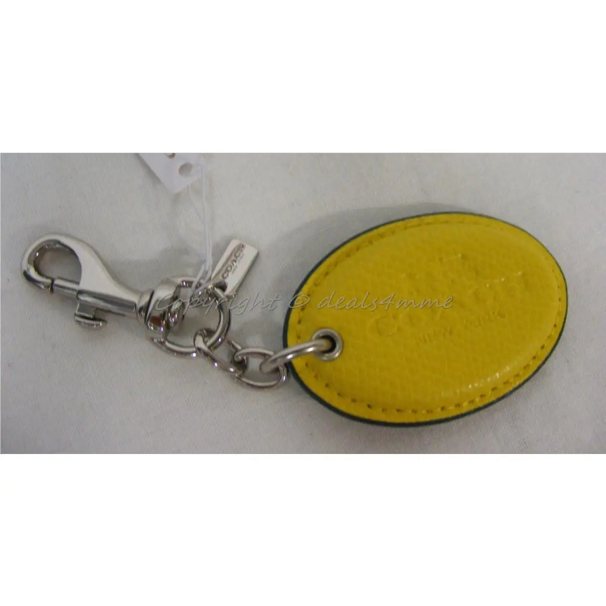 Coach Key Ring F63635 Badlands Oval Chalk. Keyring/keychain/bag Charm
