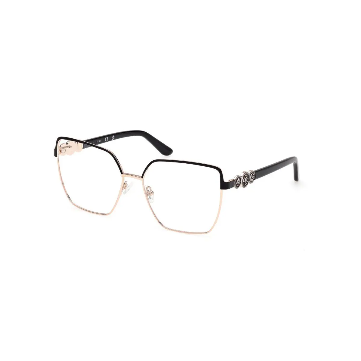 Guess GU 50229 GU50229 Matte Black Shiny Black 005 Eyeglasses - Frame: matte-black-shiny-black