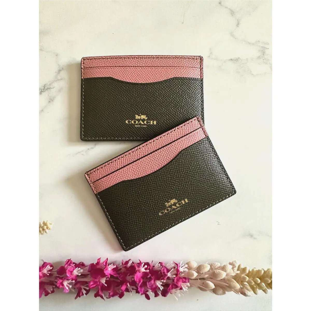 Coach Color-block Slim Card Case 31555 Canteen Multi