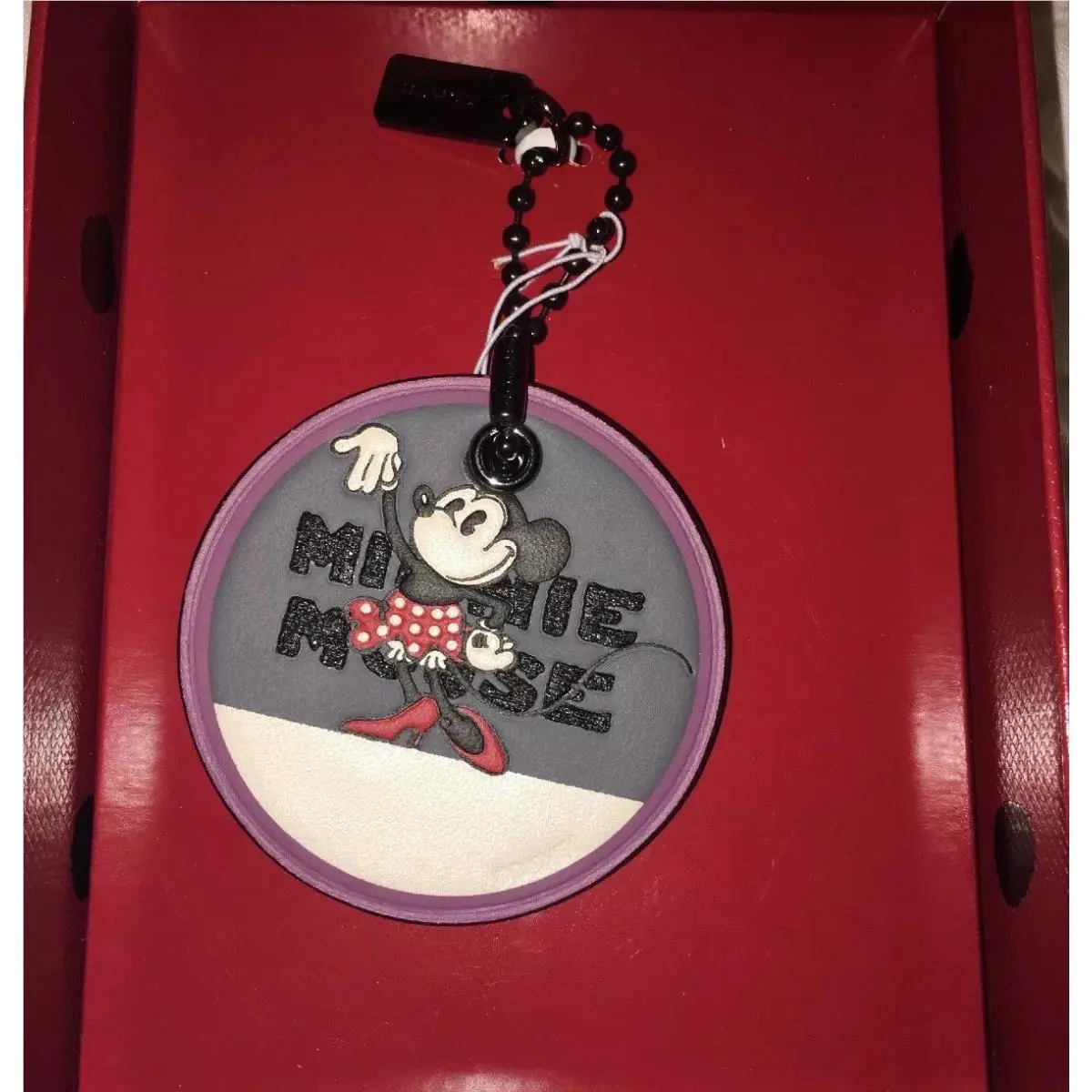 Disney X Coach Minnie Mouse Rock N Roll Hangtag Ltd ED Boxed 39012B