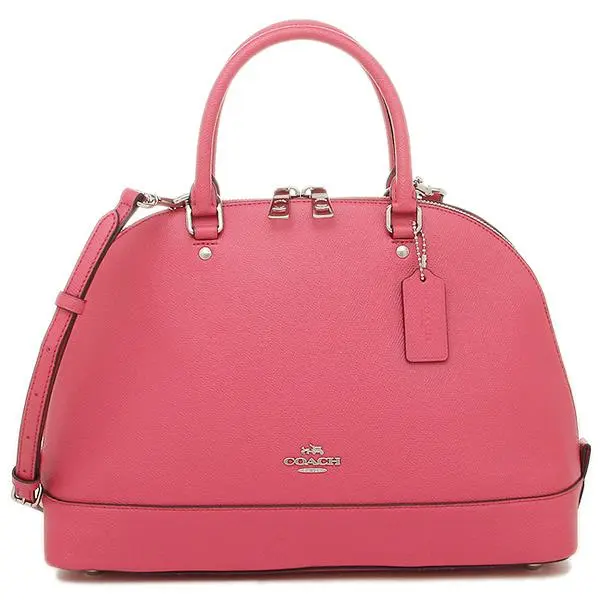 Sierra Satchel in Crossgrain Leather 57524 Silver / Strawberry by Coach
