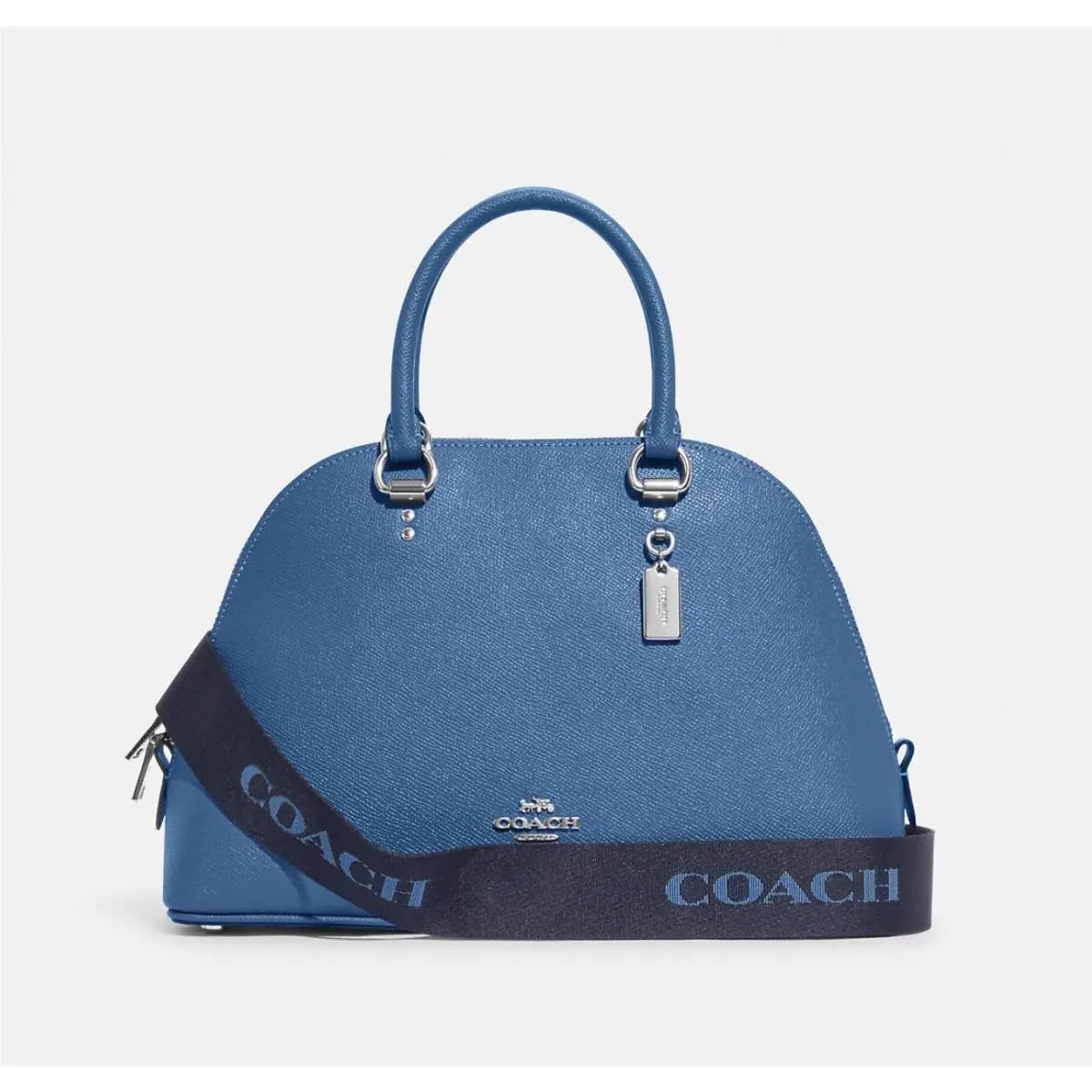 Coach Katy Satchel Silver/sky Blue Multi CF393