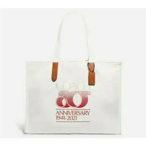 Coach 80th Anniversary Recycled Canvas Tote 42 Antique White 10%