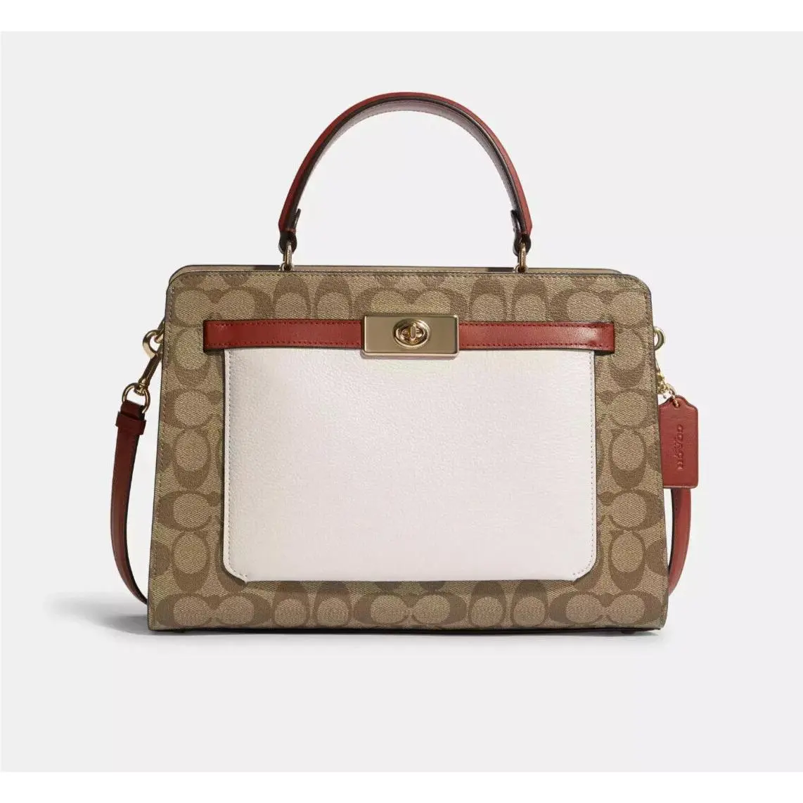 Coach Lane Carryall In Blocked/colorblock Signature Canvas