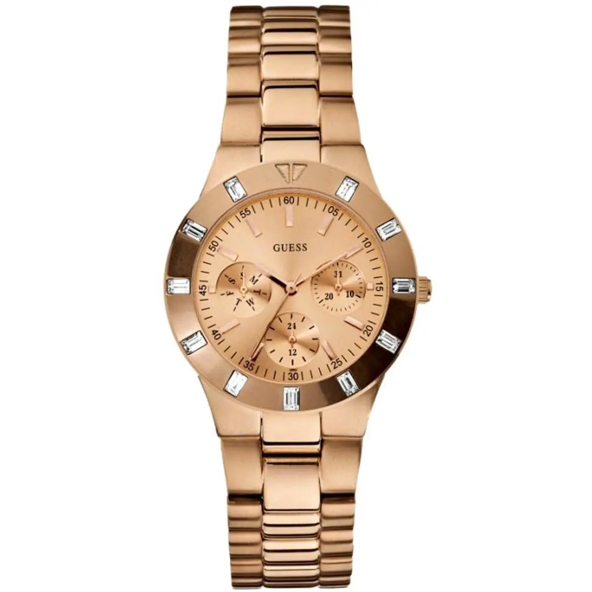 Guess Women`s Feminine Hi-shine Rose Gold-tone Mid-size Watch U13013L1 - Gold