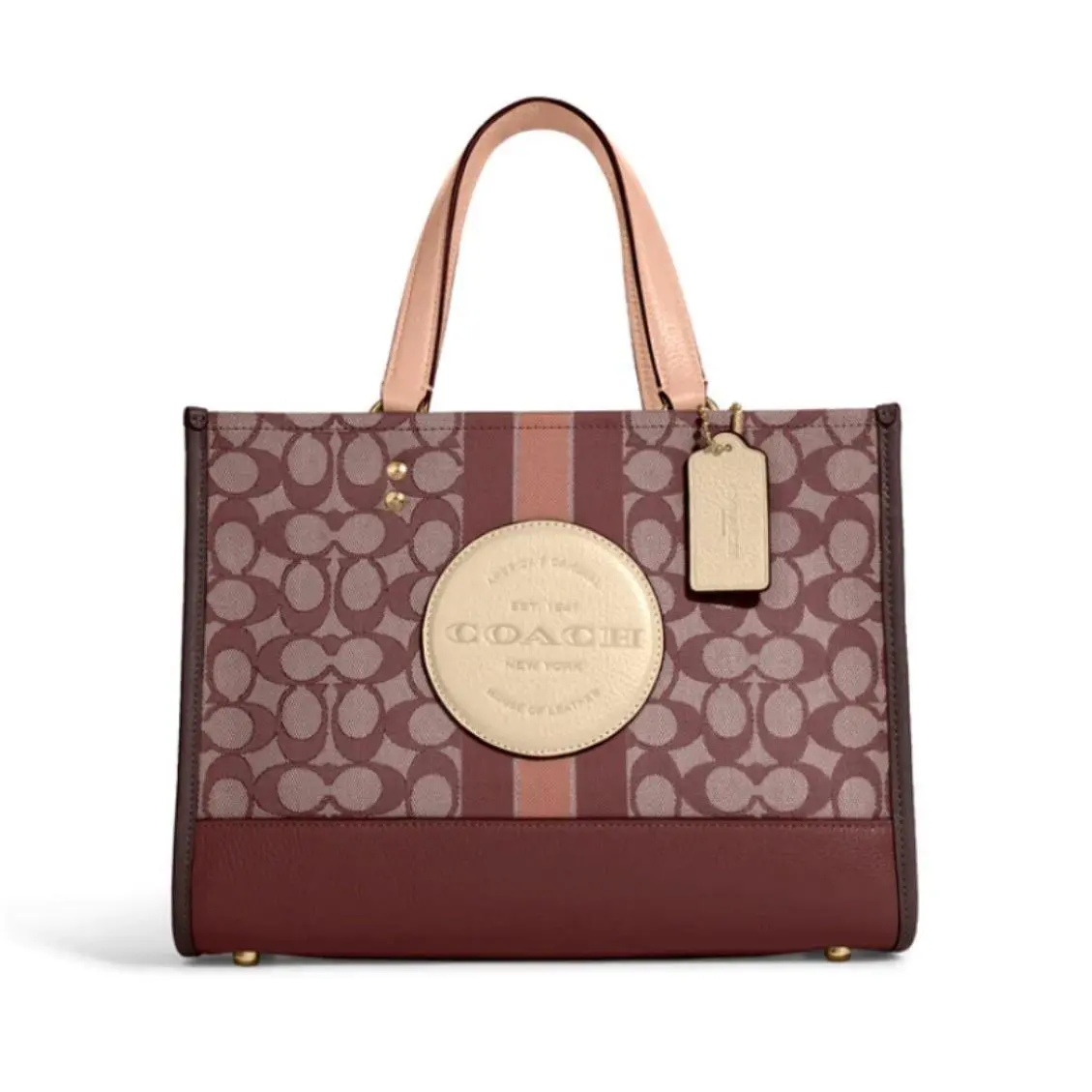 Coach C8448 Women`s Shoulder Bag or Crossbody Medium - Gold/wine Multi