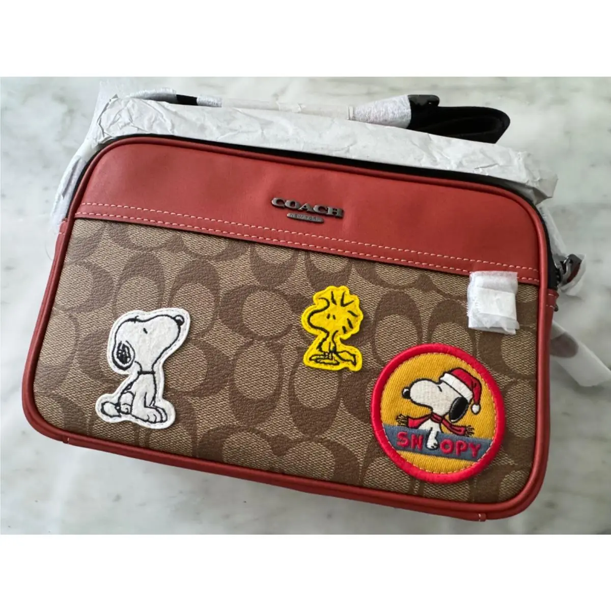 Coach X Peanuts Graham Crossbody Bag In Signature Canvas with Patches