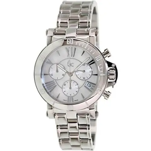 Collection Mother of Pearl White Dial Chronograph Women`s Watch X73001M1S by Guess