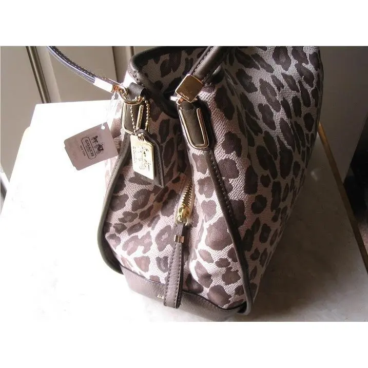 Coach Purse Madison Ocelot Jaquard Small Phoebe Shoulder Bag w Tags