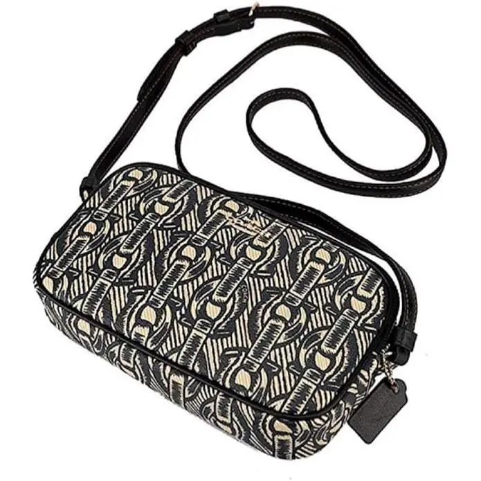 Coach F40112 Chain Crossbody Pouch Black/lt Gold