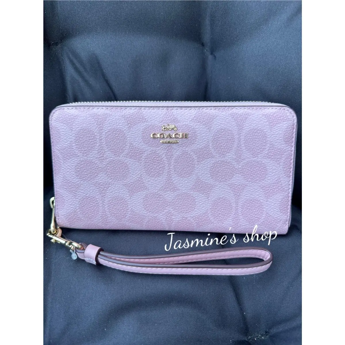 Coach Long Zip Around Wallet In Signature Canvas CW778 In Power Pink