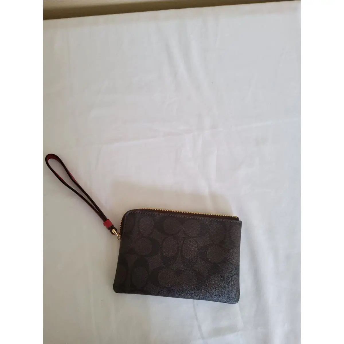 Coach Brown Leather Coin Purse Wristlet