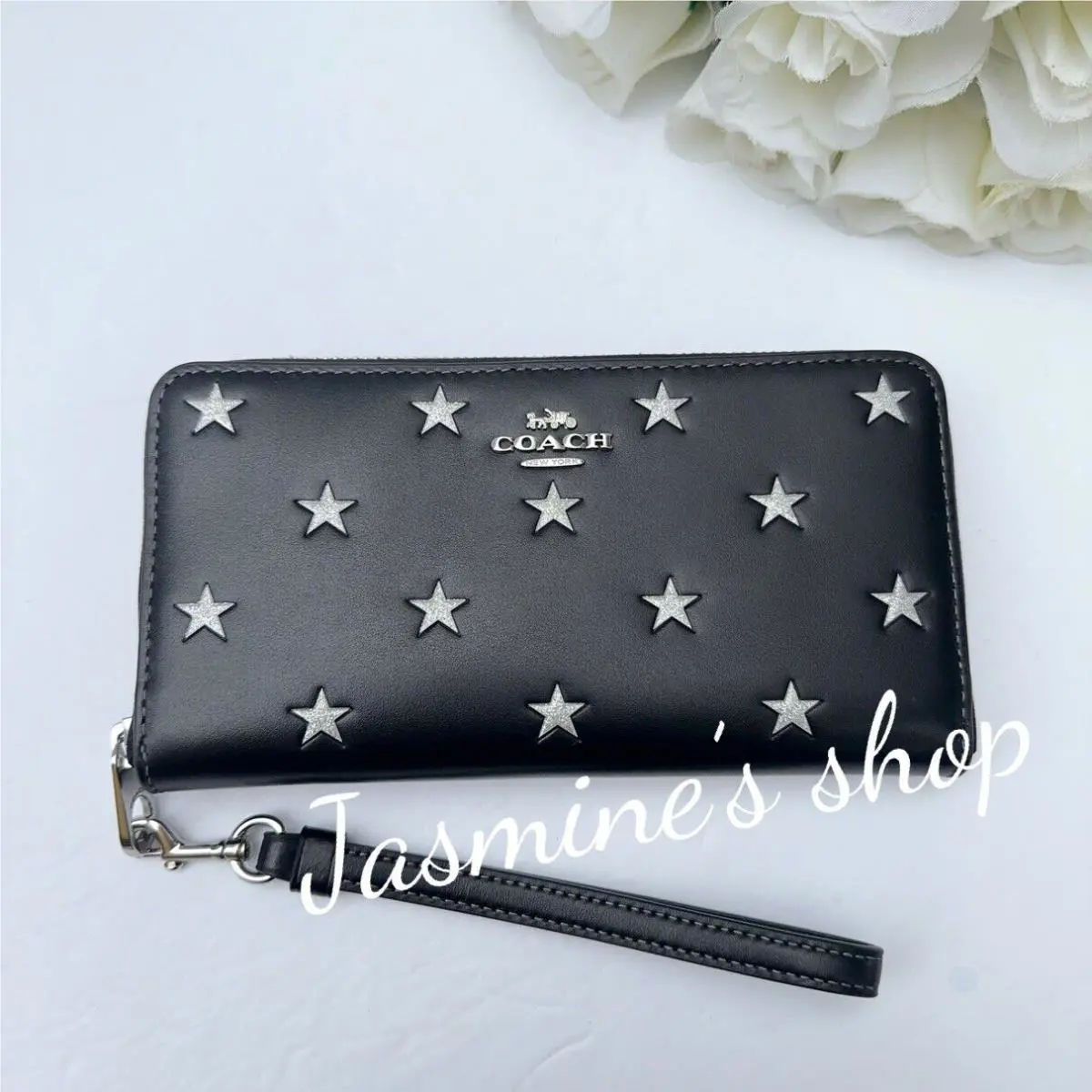 Coach Long Zip Around Wallet with Star Print CW479