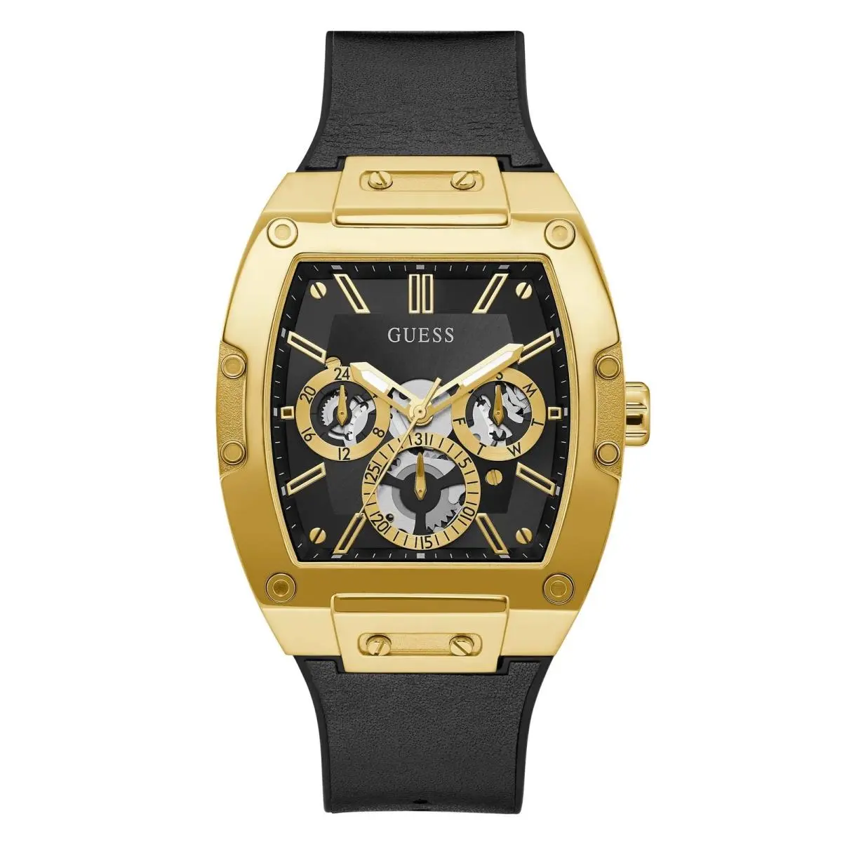 Guess Men`s GW0202G Series 41.5mm Multi -function One Black/black/gold