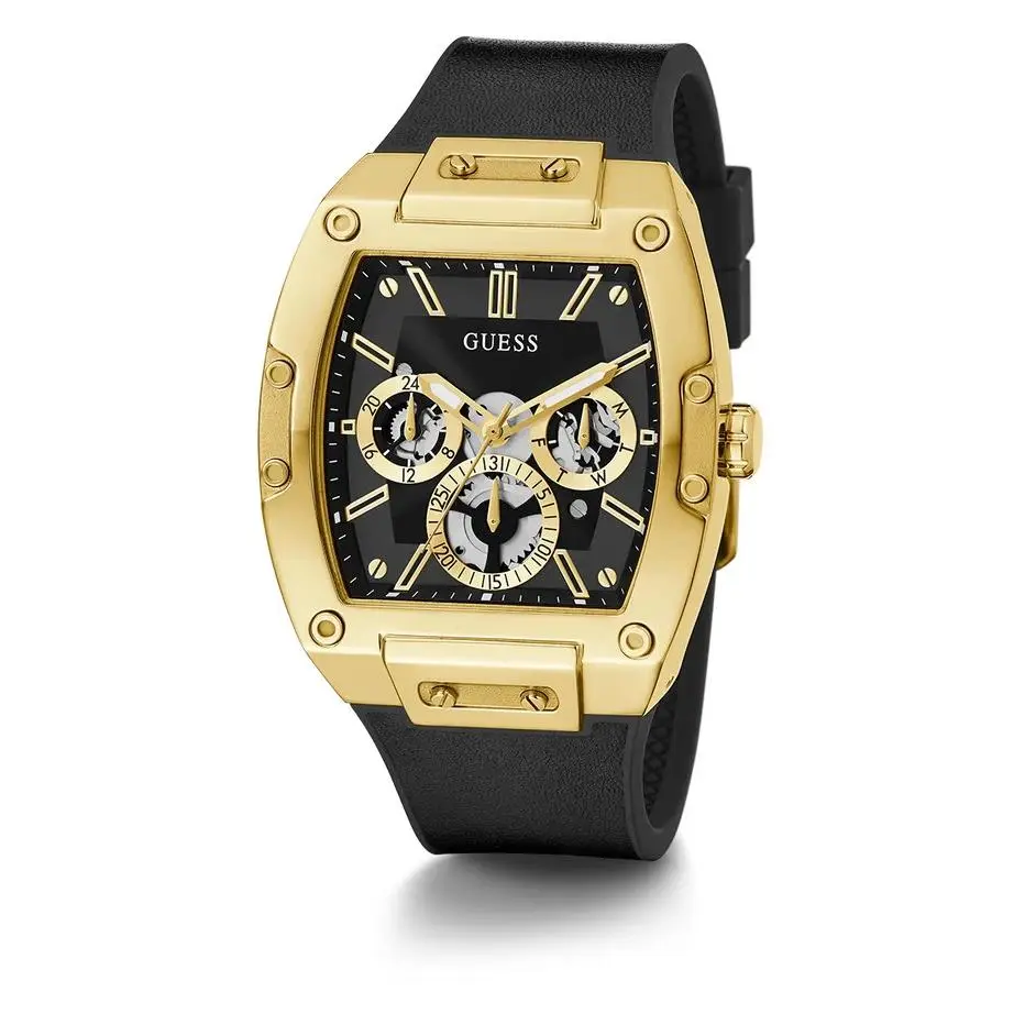 Men`s Trend 43mm Watch Black Gold-tone Dial with Gold-tone GW0202G1 by Guess