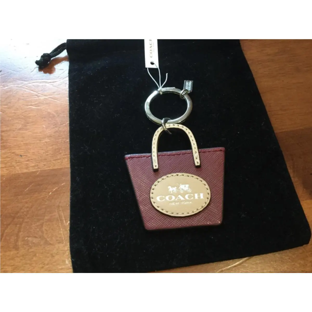 Coach Metro Crimson Tote Handbag Keychain/keyring/keyfob/charm 62984