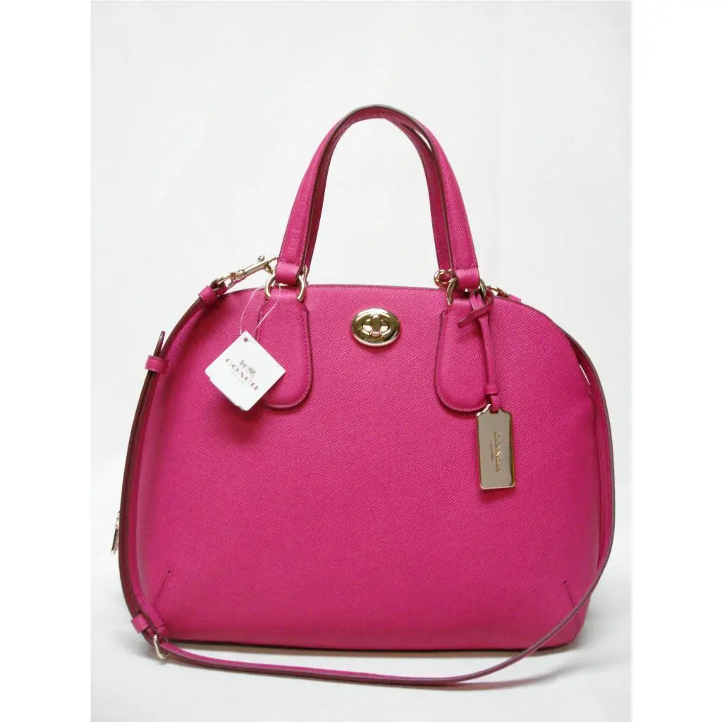 Coach Grossgrain Prince Street Dome Satchel 34939 Pink Ruby Must Have
