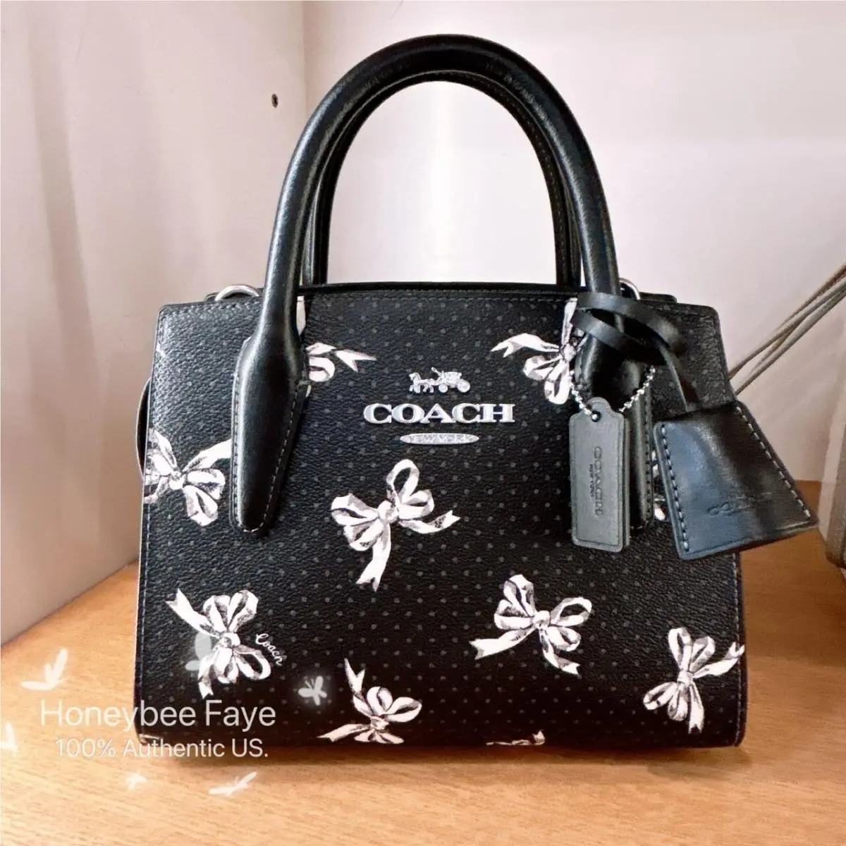 Coach Andrea Carryall Bag with Bow Print CAA77