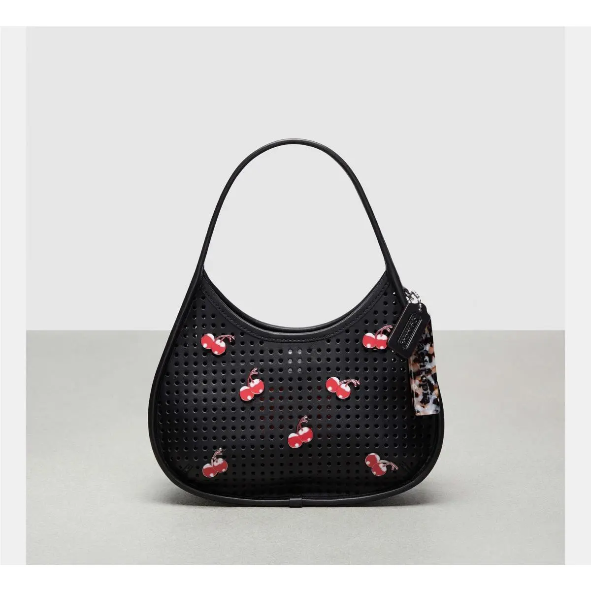 Coachtopia Ergo Bag Mini Perforated Upcrafted Leather with Cherry Pins