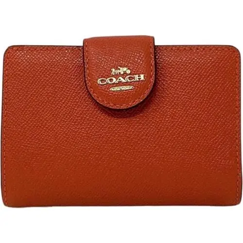 Coach Crossgrain Leather Medium Corner Zip Wallet Style No.6390 Mango