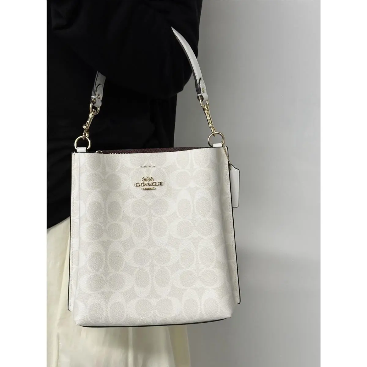 Coach Mollie Bucket Bag 22 In Signature Canvas CA582