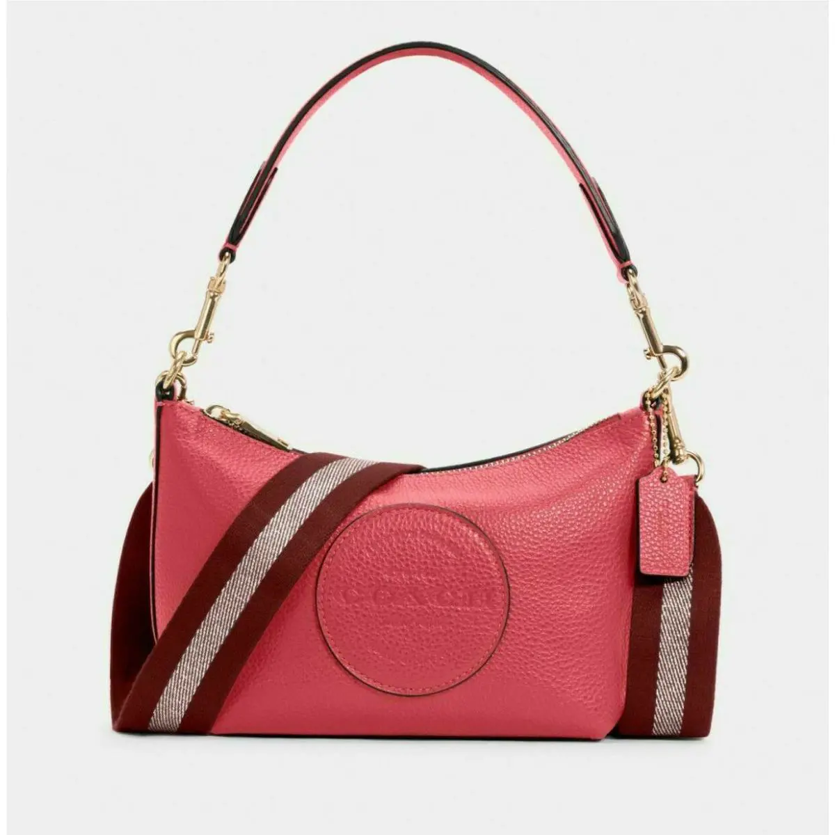 Coach Dempsey W/patch Fuchsia Shoulder Bag/crossbody C2829