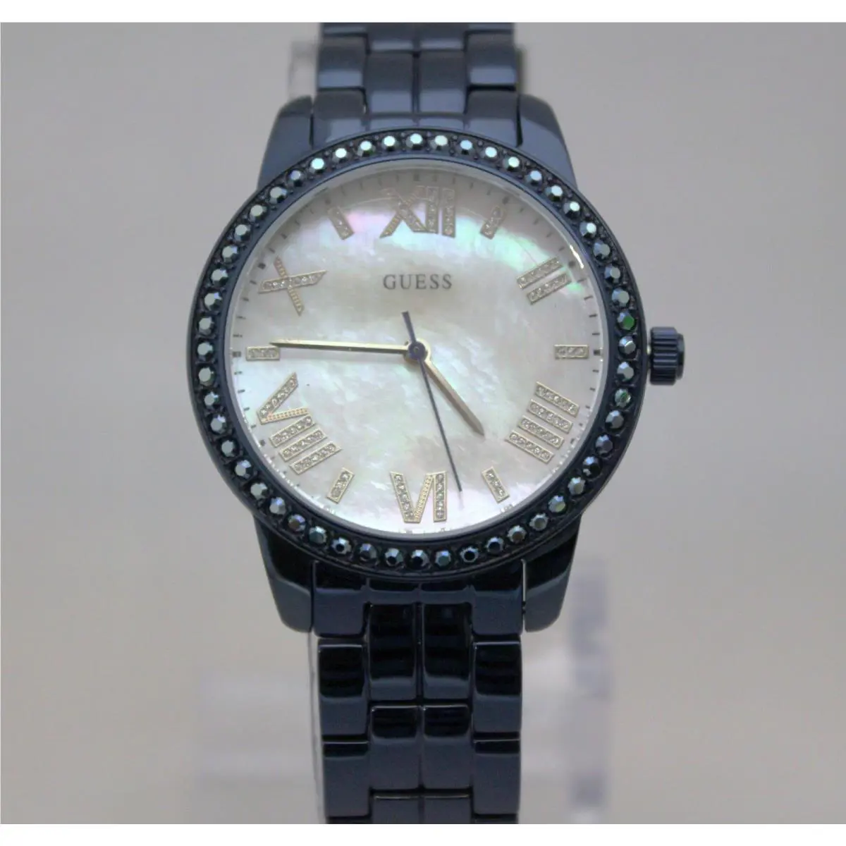 Guess W0444L4 Mother of Pearl Glitzy Blue Stainless Steel Women Watch