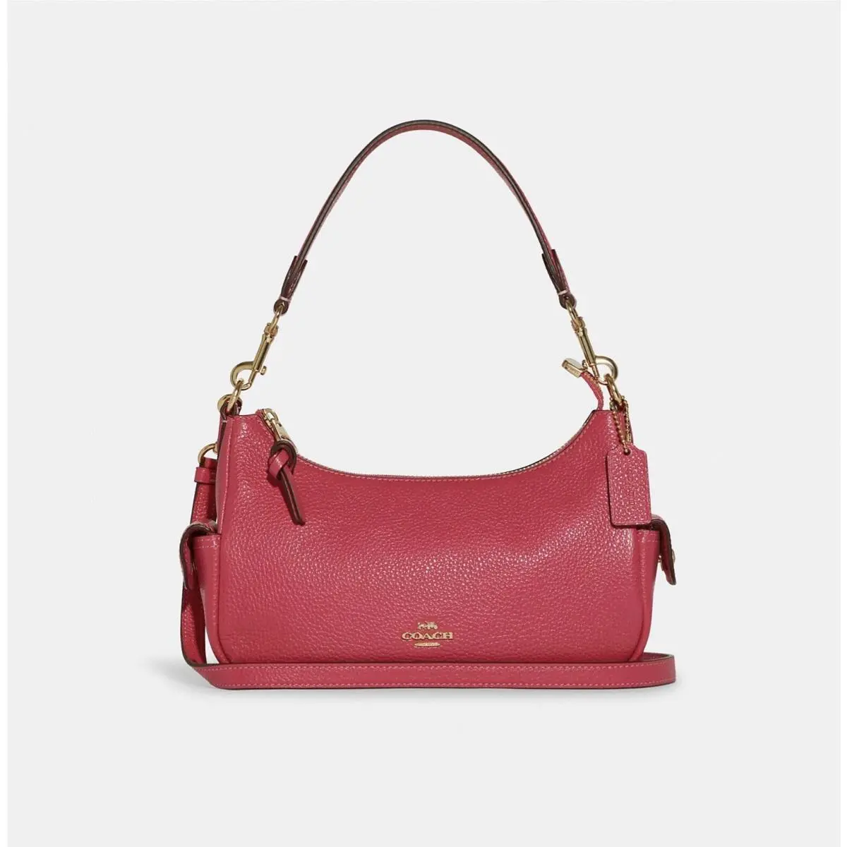 Coach Pennie Shoulder Bag 25 Gold/bold Pink C7222