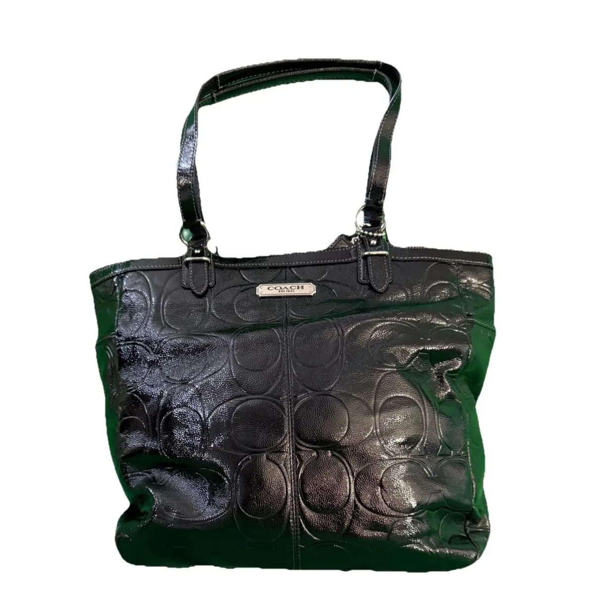 Coach F19818 Black Patent Tote