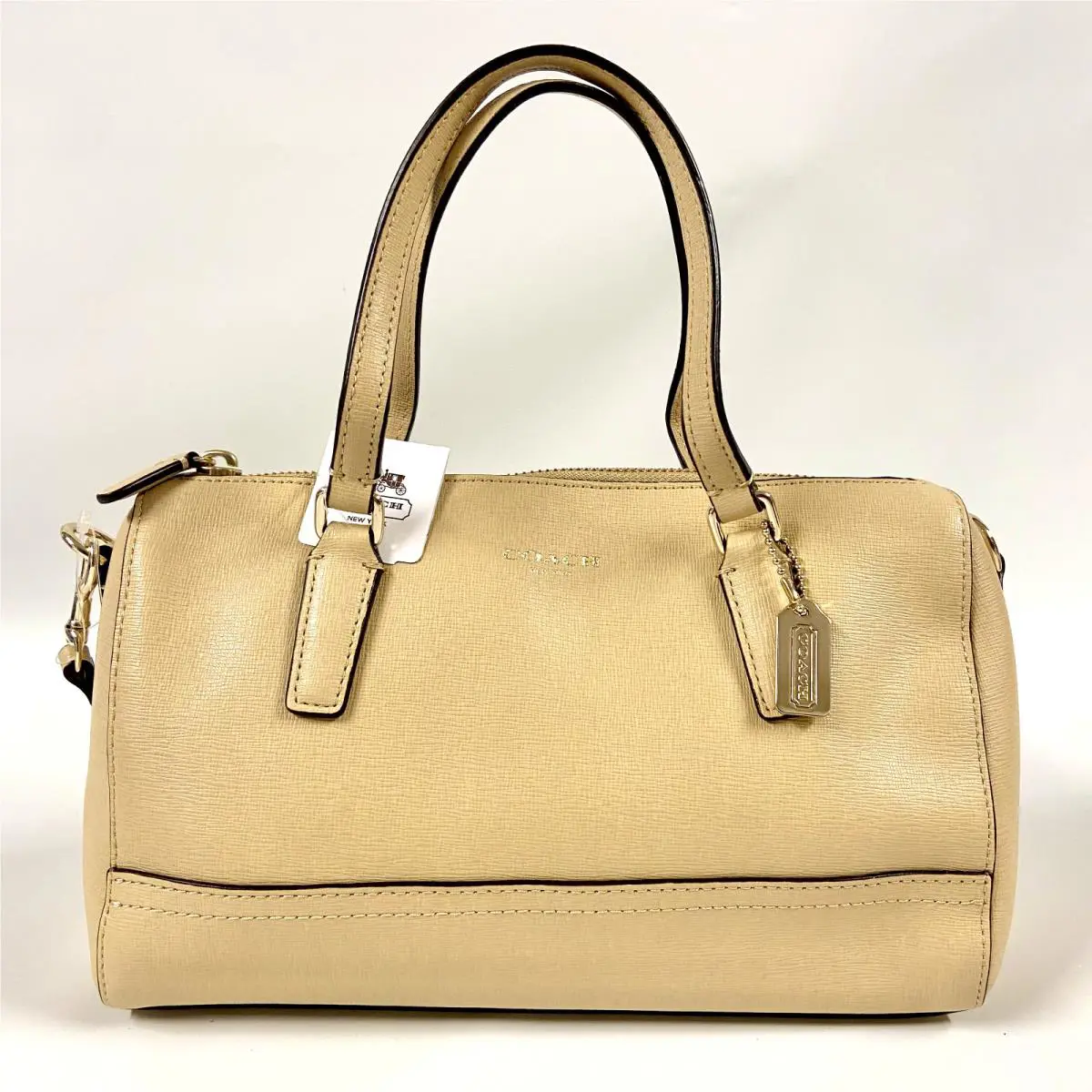 Saffiano Leather Mini Satchel 49392 Tan by Coach
