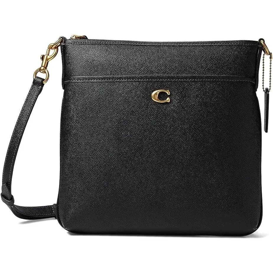 Coach Women`s Cross Grain Leather Kitt 26 Black One Size