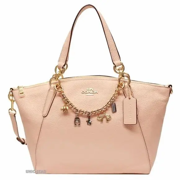 Coach Pebble Leather Small Kelsey Satchel Light Pink