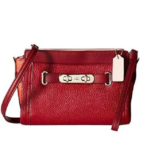 Small Colorblock Swagger Convertible Crossbody Wristlet 53479 Cyclamen by Coach