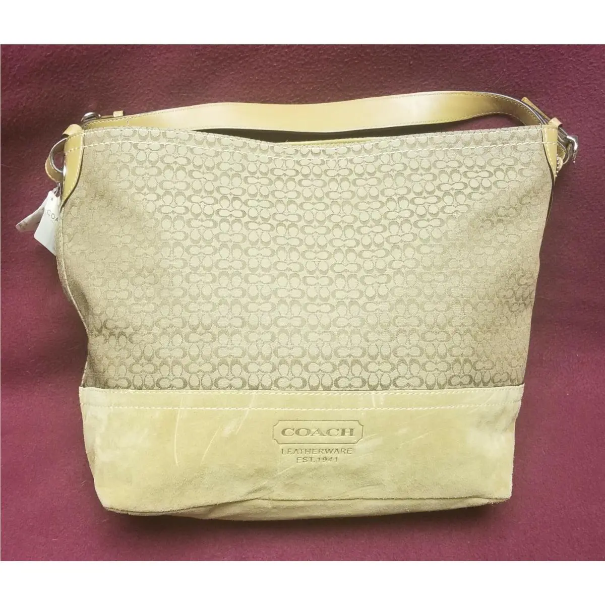 Coach Canvas and Leather Shoulder Bag