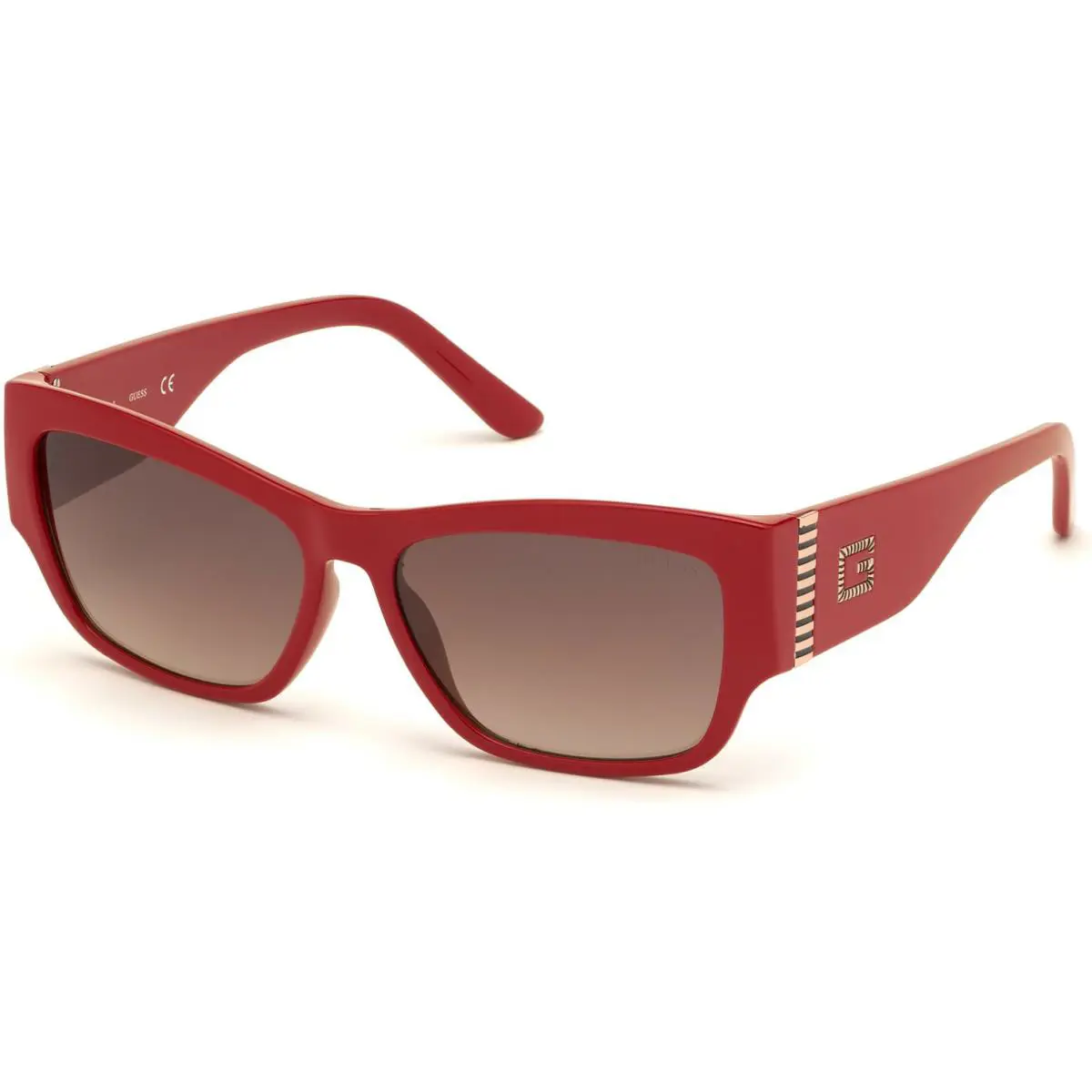 Guess Sunglasses GU 7623 66F 57MM Shiny Red/gradient Brown Lens