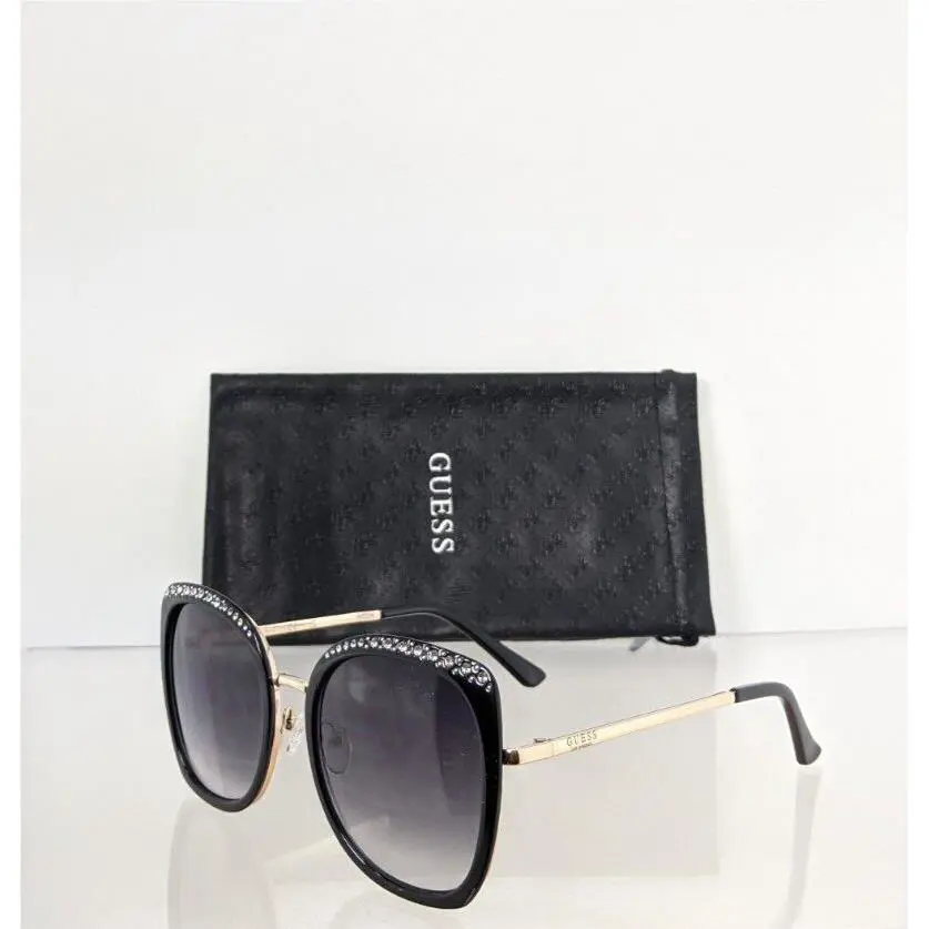 Guess Factory Sunglasses GF 0381 01T Black Gold Frame GF0381
