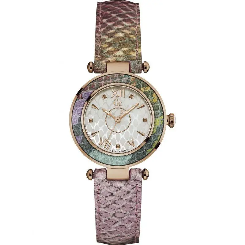 Collection Lavender Python Leather Strap Rose Gold Tone Women`s Y12005L1 by Guess