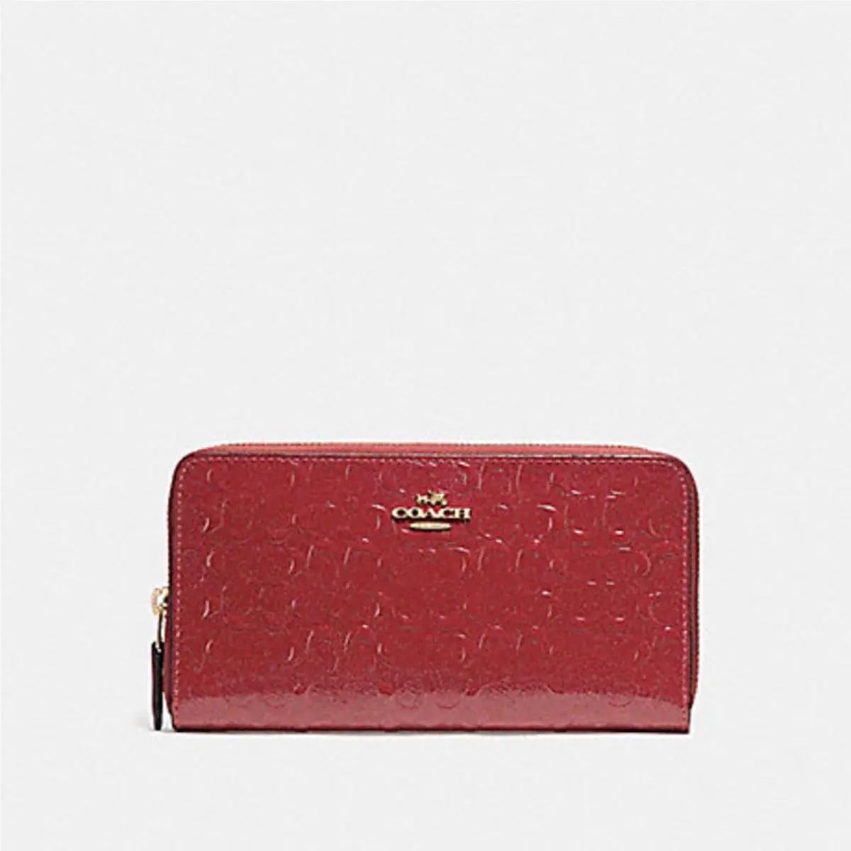 W/defect Coach Accordion Zip Wallet F54805 Color Light Red Below Retail