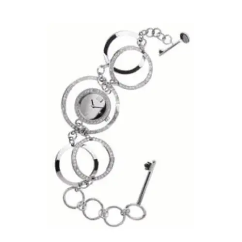 New-marc Ecko Polished Silver Bracelet Chain Hoops Crystal Watch- E17501L1 by Marc Ecko