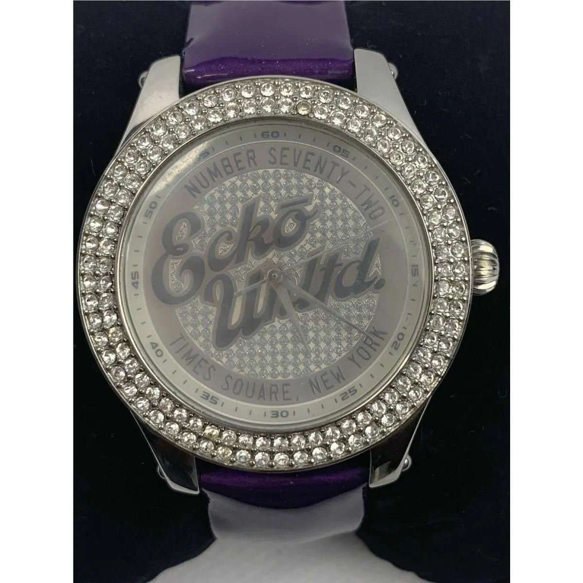Marc Ecko Times Square York Purple Leather Band Women’s Watch E10038m3