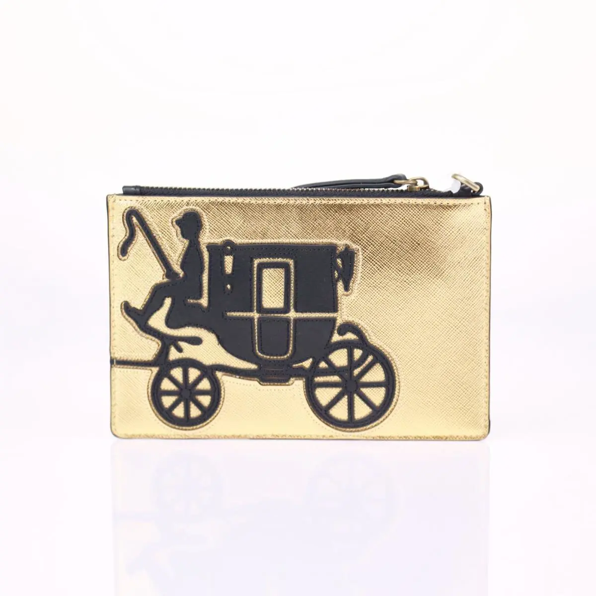 Limited Edition Horse Carriage Clutch Bag Organizer Gold by Coach