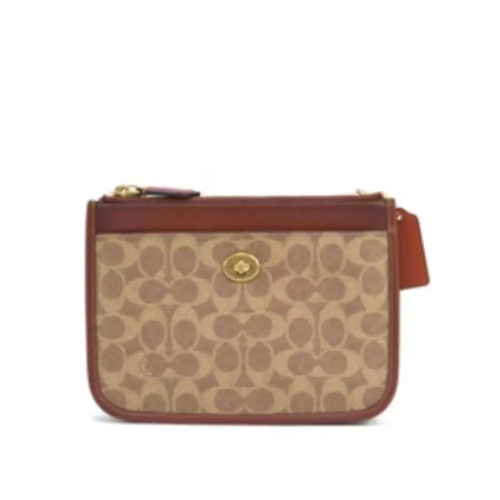 Slim Turnlock Crossbody - Tan Rust by Coach