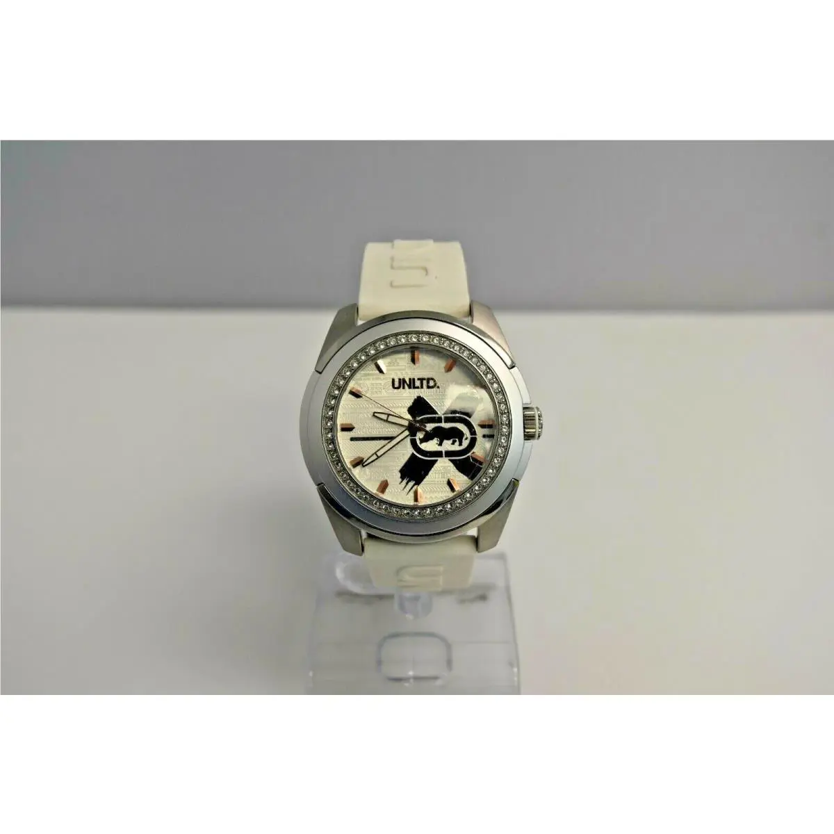 Unltd By  The Anthem White Rubber Crystals E11535G1 Watch by Marc Ecko