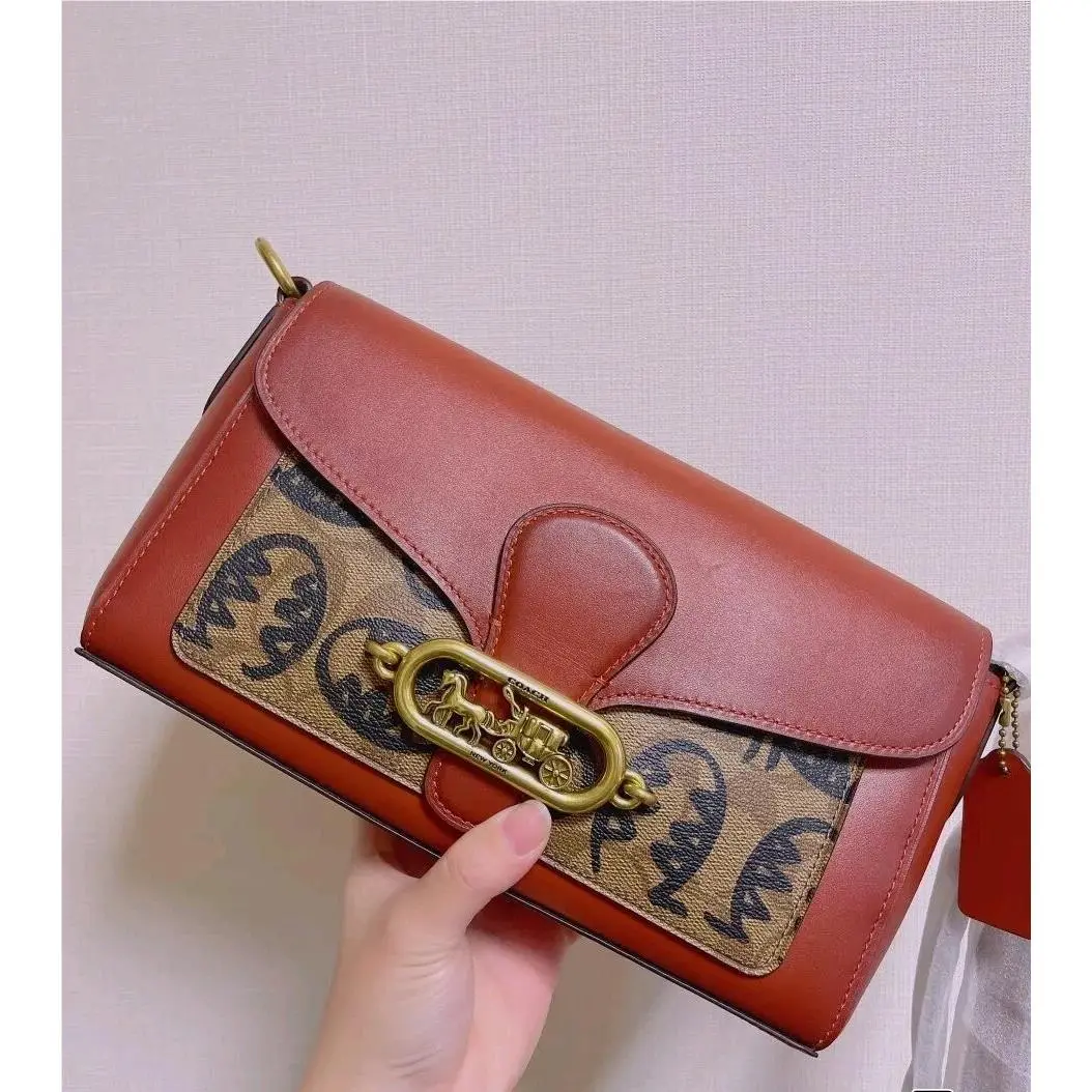 Coach Guang Yu Jade Sig CC Rexy Print Flap Shoulder X-body Bag Leather