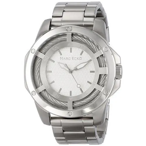 New-marc Ecko Silver The Shock Three Hand Stainless Steel WATCH-E13576G1 by Marc Ecko