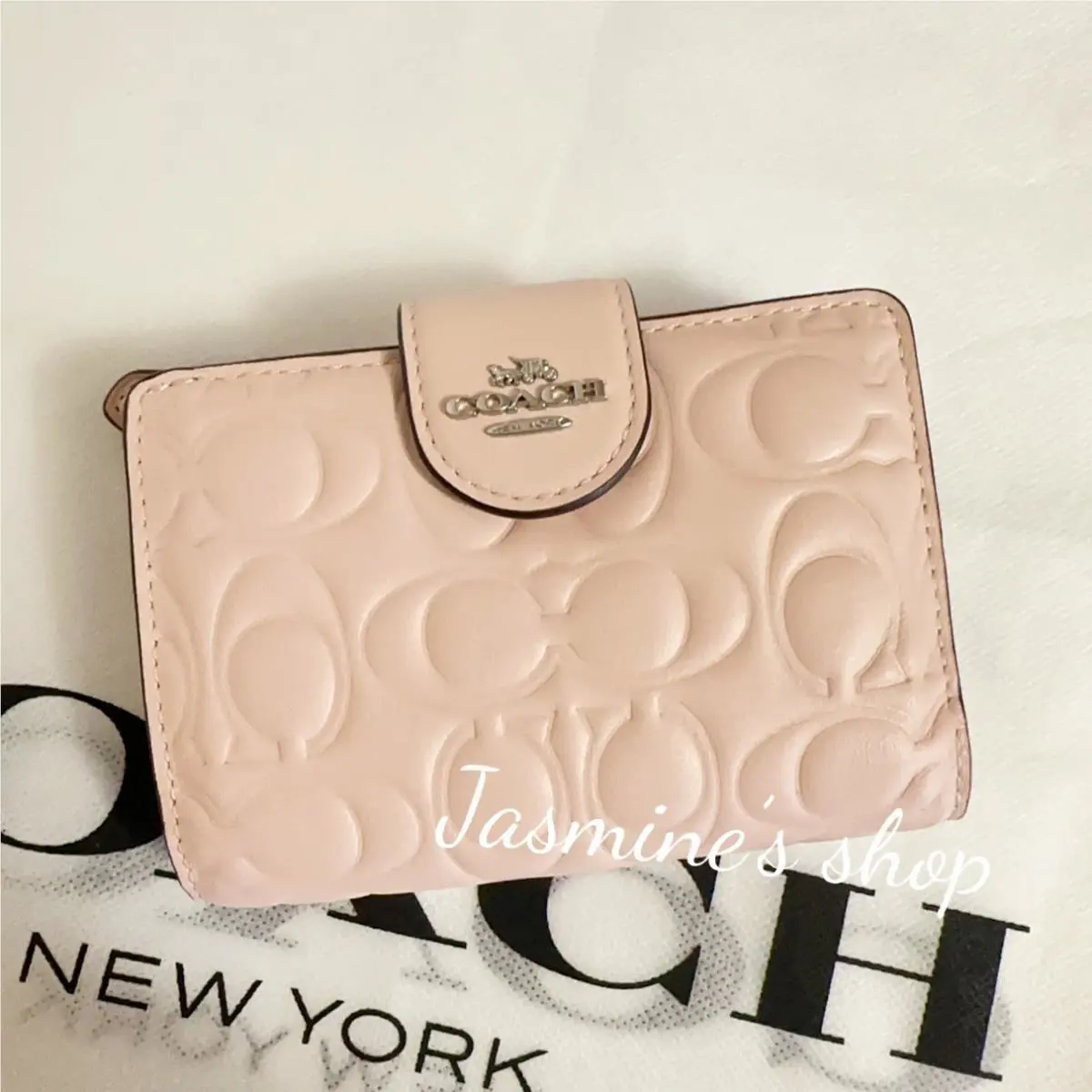 Coach Medium Corner Zip Wallet with Signature Leather CM241