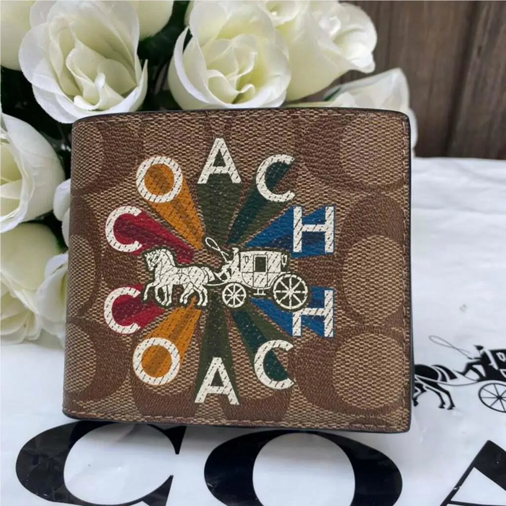 Coach 3 In 1 Wallet In Signature Canvas with Coach Radial Rainbow