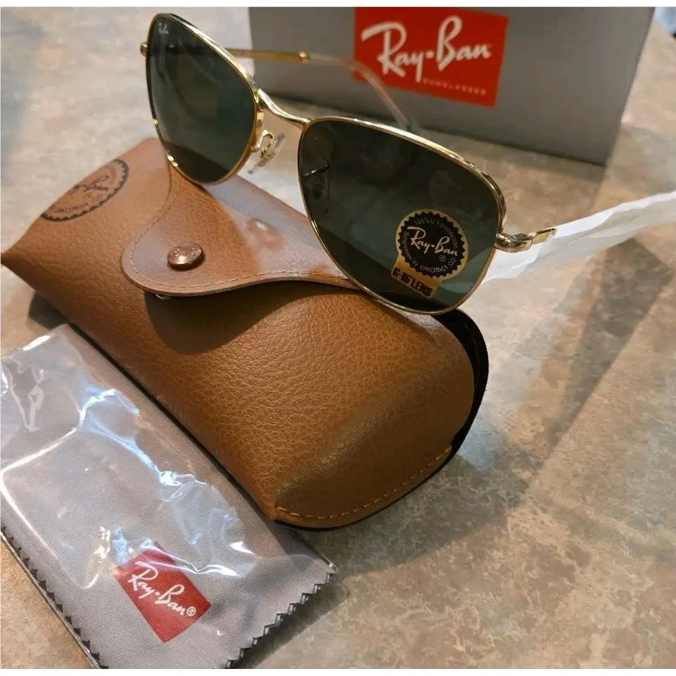 Ray-ban Sunglasses RB3733 Arista Gold Aviator Frames w/ G-15 Green Glass Lens