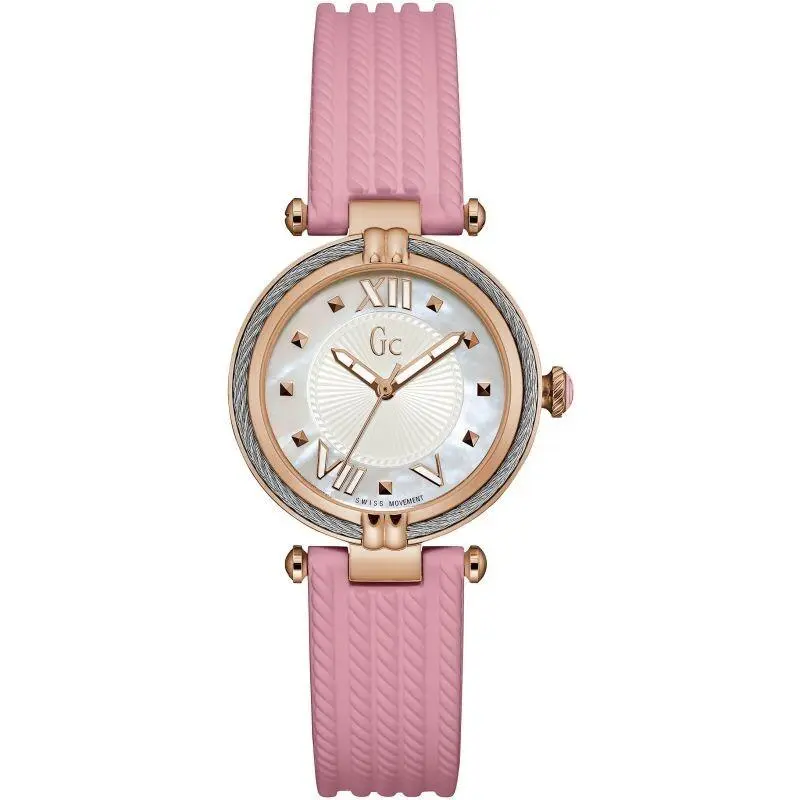 Collection Cable Chic Mother of Pearl Dial Women`s Pink Watch Y18011L1 by Guess