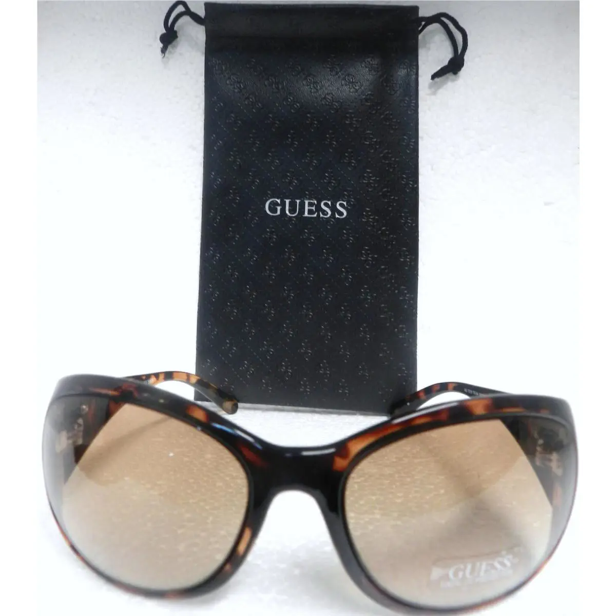 Guess Tortoise Brown Womens Bling Sunglasses GU7215 TO34 59-19-130 W/case